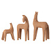J-Line Set Of 3 Horse Modern Resin Terra