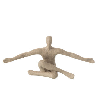 J-Line Figure Arm Open Resin Beige