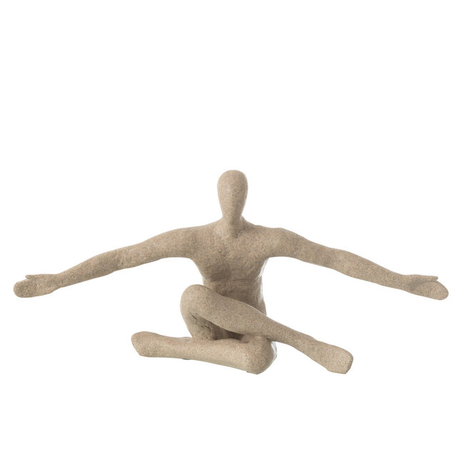 J-Line Figure Arm Open Resin Beige