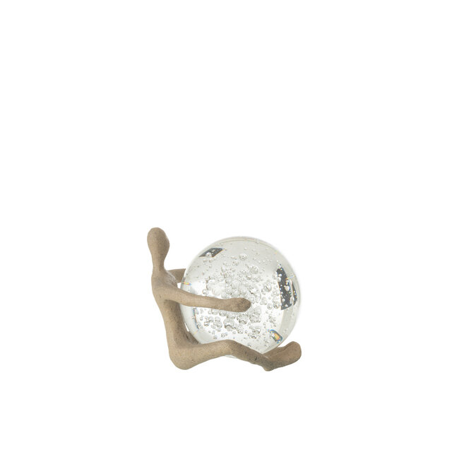 J-Line Figure Ball Resin/Crystal Beige