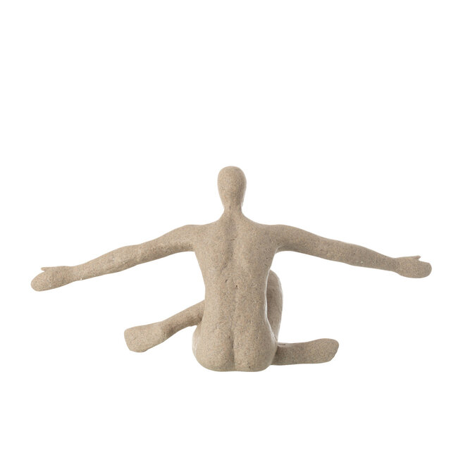 J-Line Figure Arm Open Resin Beige