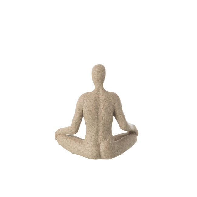 J-Line Figure Yoga Resin Beige