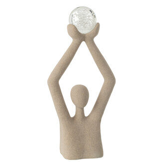 J-Line Bust Ball Head Resin/Crystal Beige