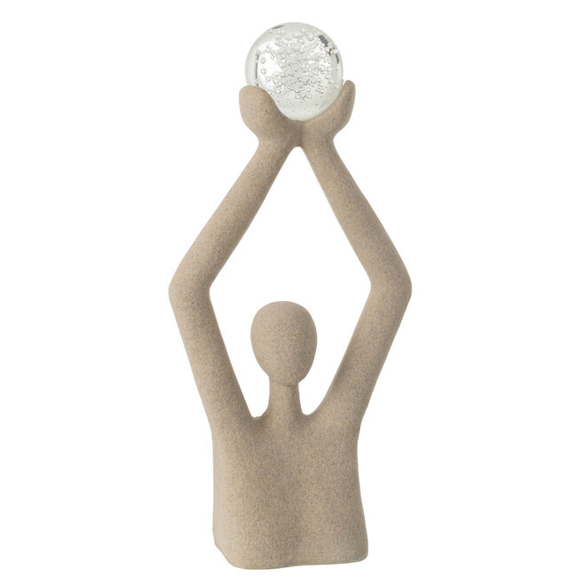 J-Line Bust Ball Head Resin/Crystal Beige