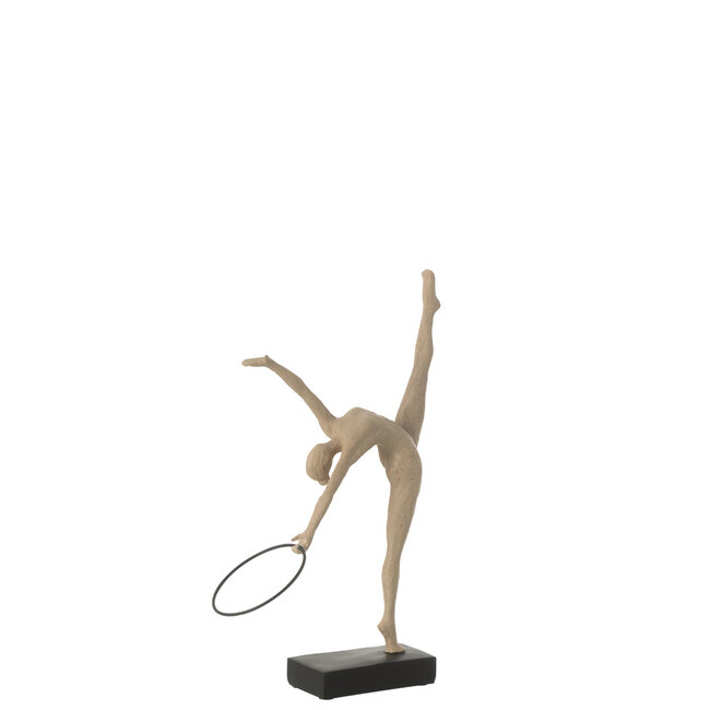 J-Line Gymnast Hoop On Base Resin Beige/Black