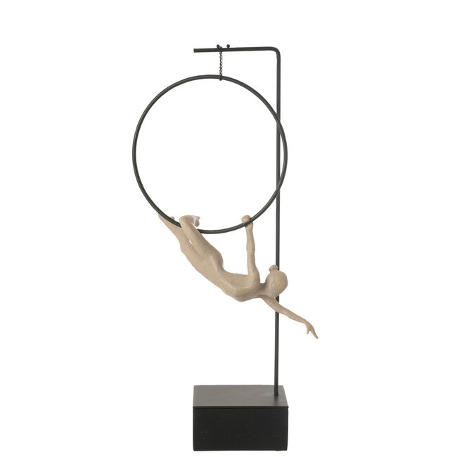 J-Line Gymnast Hoop Gamma Resin Beige/Black