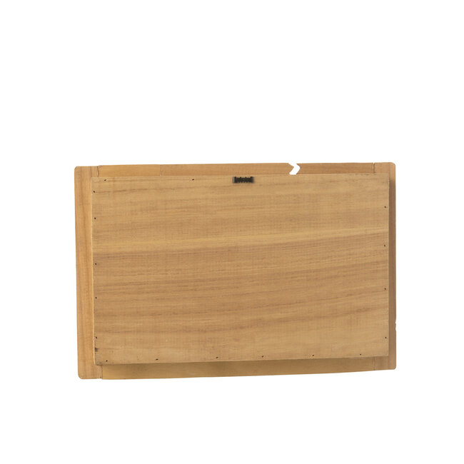 J-Line Boat In Frame Paulownia Wood Natural/White