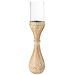 J-Line Candle Holder Beads Mango Wood Natural/White Large