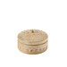 J-Line Box + Lid Beads Round Mango Wood Natural/White Small