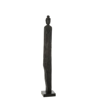 J-Line Boeddha Bali Mangohout Zwart Klein