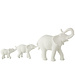 J-Line Olifant Rij 3 Polyresin Wit