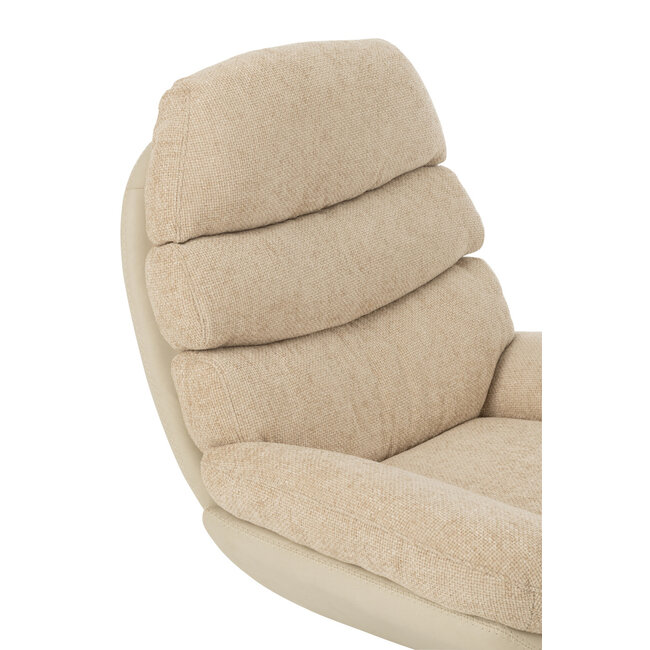 J-Line Relaxbank + voetenbank Metaal/Multiplex Grijs/Zwart