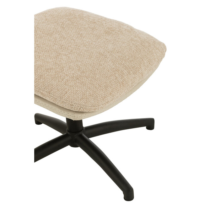 J-Line Relaxbank + voetenbank Metaal/Multiplex Grijs/Zwart