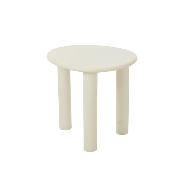 J-Line Bijzettafel Bali Mdf/Pvc Wit Klein