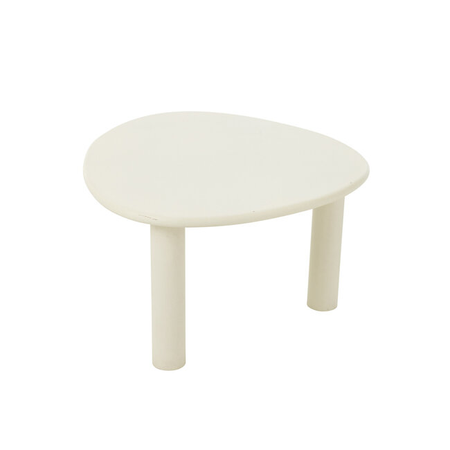 J-Line Bijzettafel Bali Mdf/Pvc Wit Medium