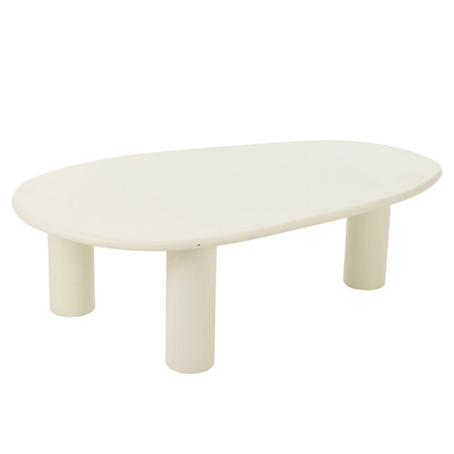 J-Line Bijzettafel Bali Mdf/Pvc Wit Groot