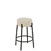 J-Line Barkruk Boucle Multiplex/Polyester Wit/Zwart