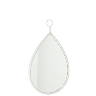 J-Line Hangende spiegel Drop Mirror/Mdf Wit Medium