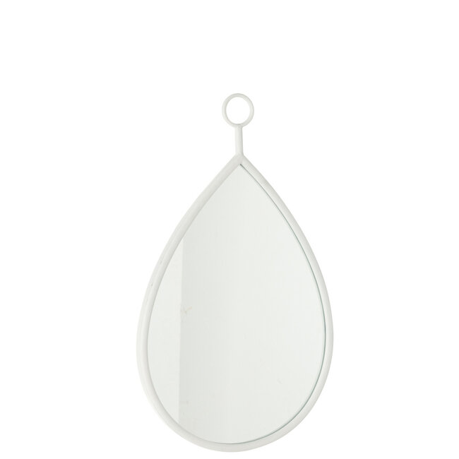 J-Line Hangende spiegel Drop Mirror/Mdf Wit Medium