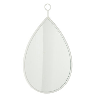 J-Line Hangende spiegel Drop Mirror/Mdf Wit Groot