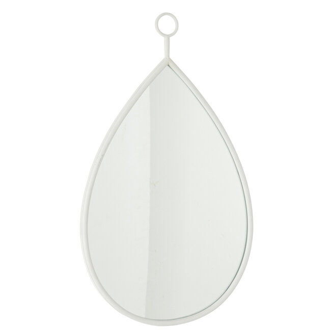 J-Line Hangende spiegel Drop Mirror/Mdf Wit Groot