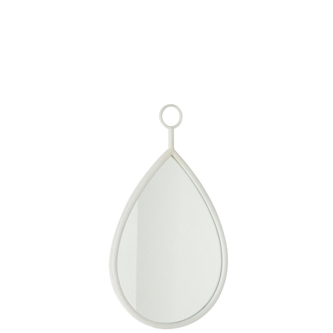 J-Line Hangende spiegel Drop Mirror/Mdf Wit Klein