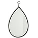 J-Line Hangende spiegel Drop Mirror/Mdf Zwart Groot