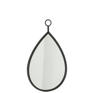 J-Line Hangende spiegel Drop Mirror/Mdf Zwart Medium