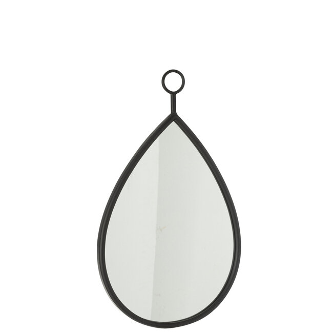 J-Line Hangende spiegel Drop Mirror/Mdf Zwart Medium