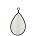 J-Line Hangende spiegel Drop Mirror/Mdf Zwart Medium