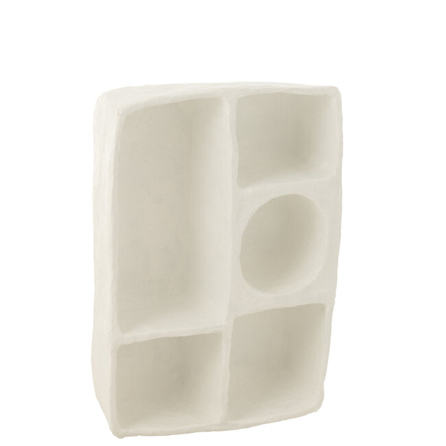 J-Line Wandrek Flint Papier Mache Wit Groot