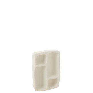 J-Line Wandrek Flint Papier Mache Wit Klein