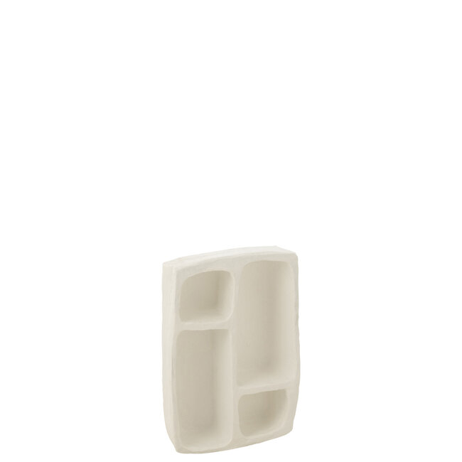 J-Line Wandrek Flint Papier Mache Wit Klein