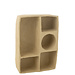 J-Line Wandrek Flint Papier Mache Natuurlijk Groot