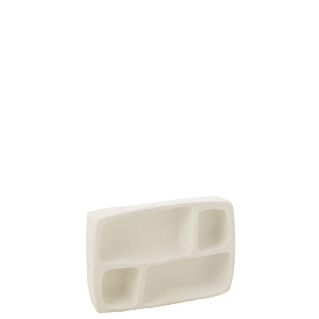 J-Line Wandrek Flint Papier Mache Wit Klein