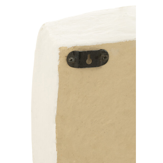 J-Line Wandrek Flint Papier Mache Wit Klein