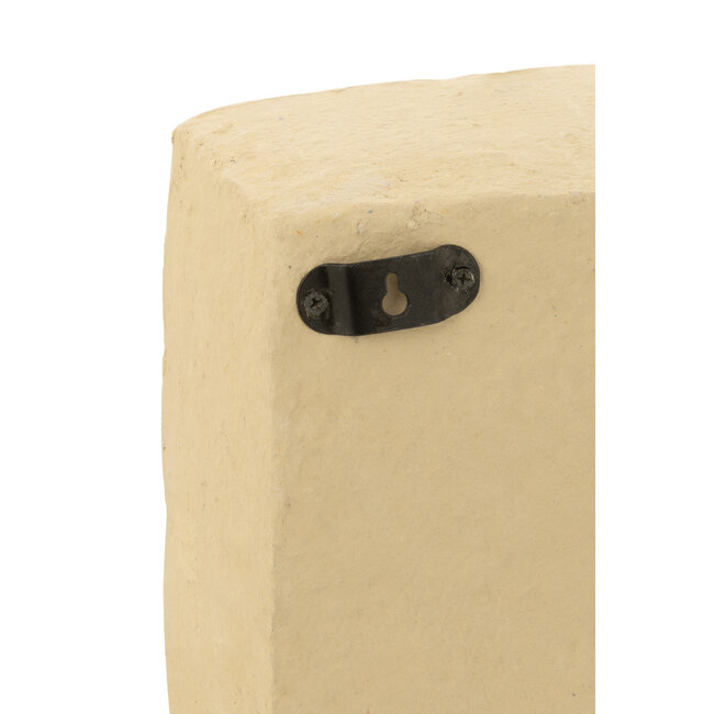 J-Line Wandrek Flint Papier Mache Natuurlijk Klein