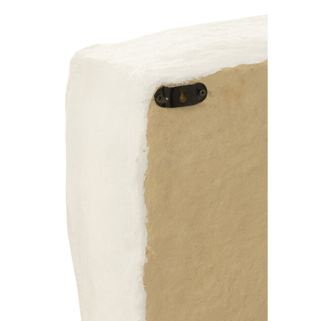 J-Line Wandrek Flint Papier Mache Wit Groot