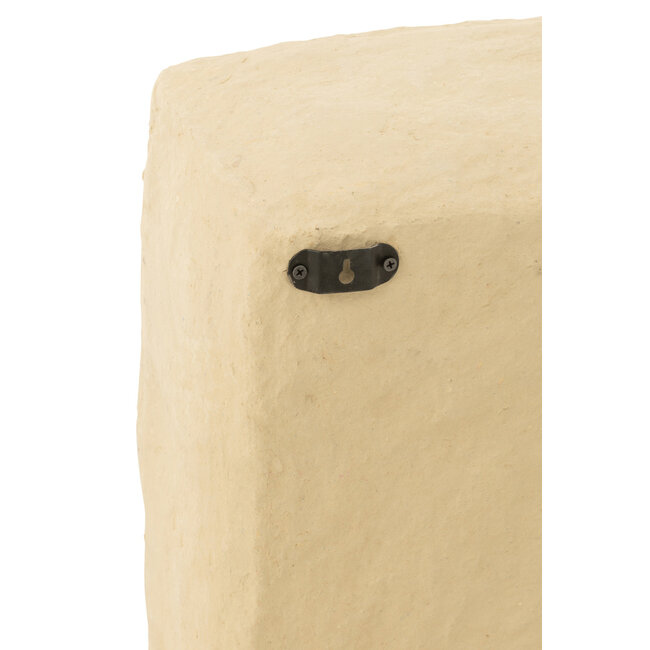 J-Line Wandrek Flint Papier Mache Natuurlijk Groot