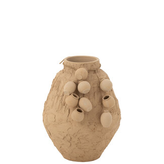 J-Line Pot + Hangpotten Klei Natuurlijk Klein