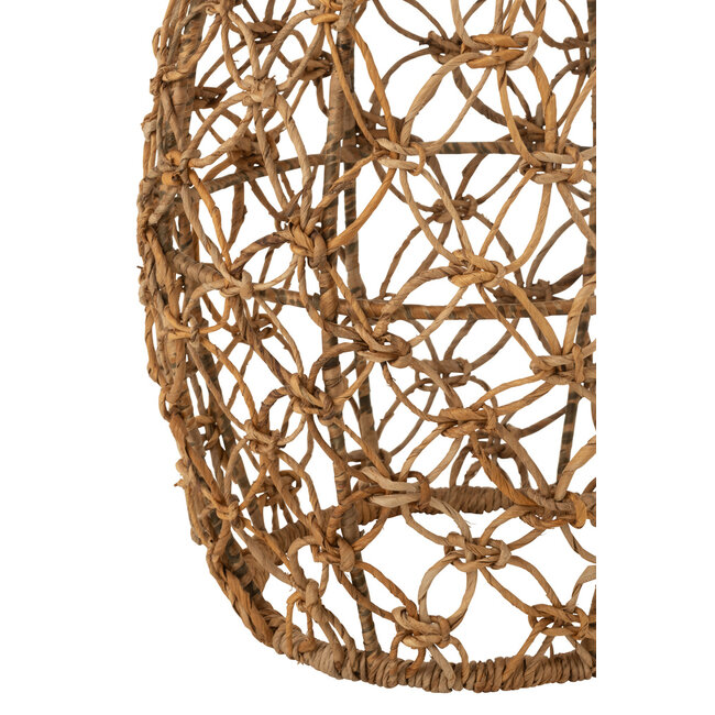 J-Line Bijzettafel Vat IJzer/Bananenblad Natuurlijk