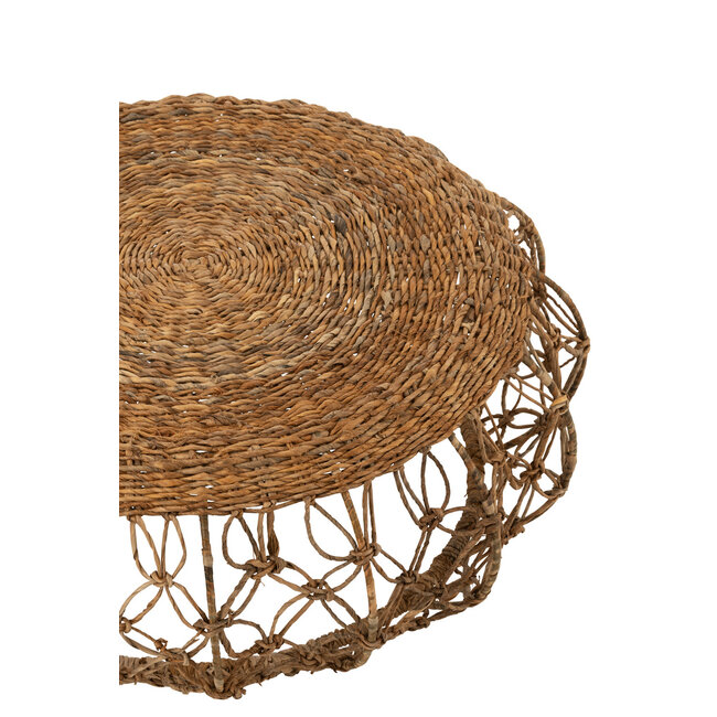 J-Line Koffietafel Schotel IJzer/Bananenblad Natuurlijk