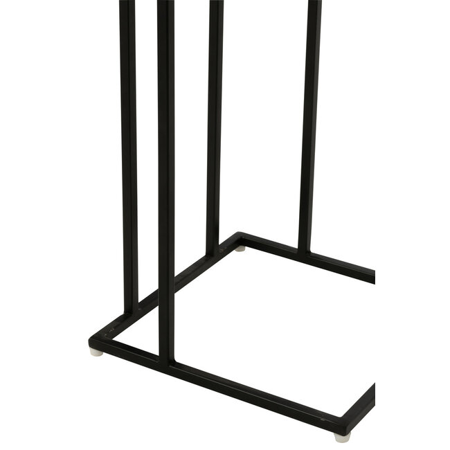 J-Line Bijzettafel Vierkant Acaciahout/Hars Natuurlijk/Blauw