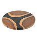 J-Line Snijplank Rond Acacia Hout/Hars Naturel/Zwart