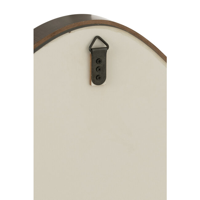 J-Line Hangende spiegel Abstracte spiegel/Mdf Donkerbruin Klein