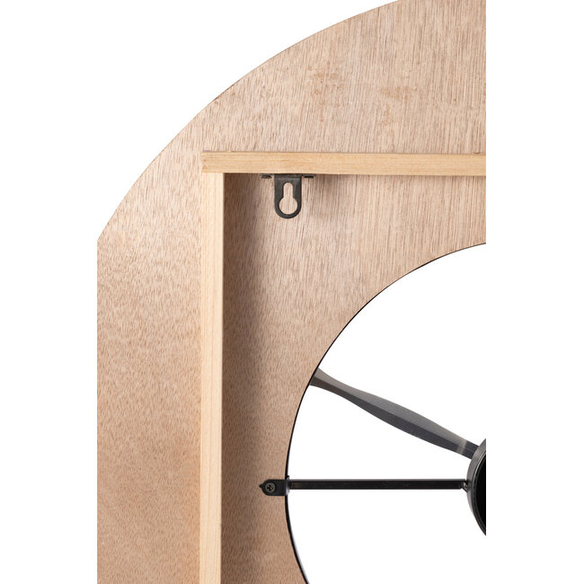 J-Line Klok Sodi Mdf Naturel/Zwart