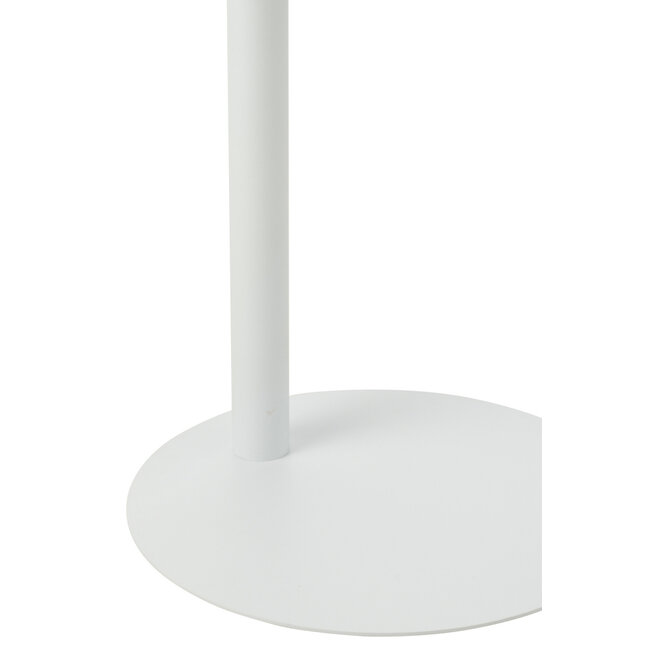 J-Line Bijzettafel Rond Metaal Wit