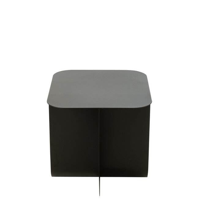 J-Line Bijzettafel Vierkant Metaal Zwart