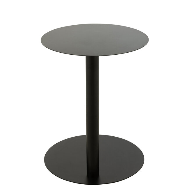 J-Line Bijzettafel Rond Metaal Zwart