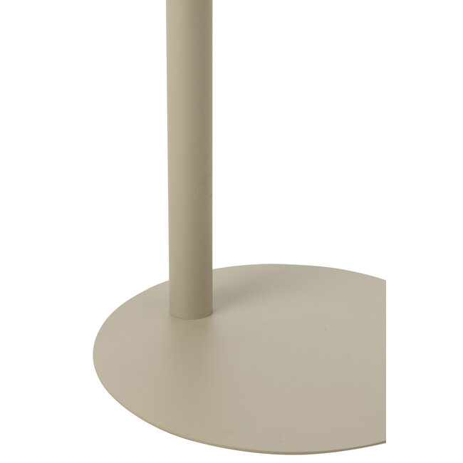 J-Line Bijzettafel Rond Metaal Beige